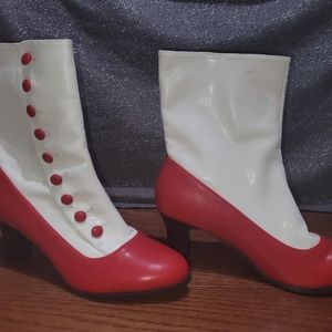 Red and White Disney Her Universe Boots